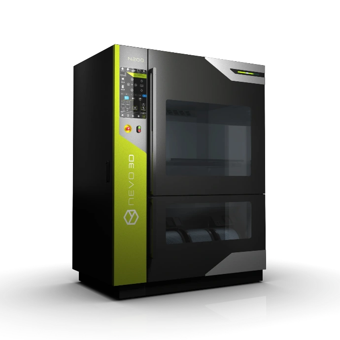 N200: der neue industrielle 3D Drucker von NEVO3D - Ansicht Links Vorne